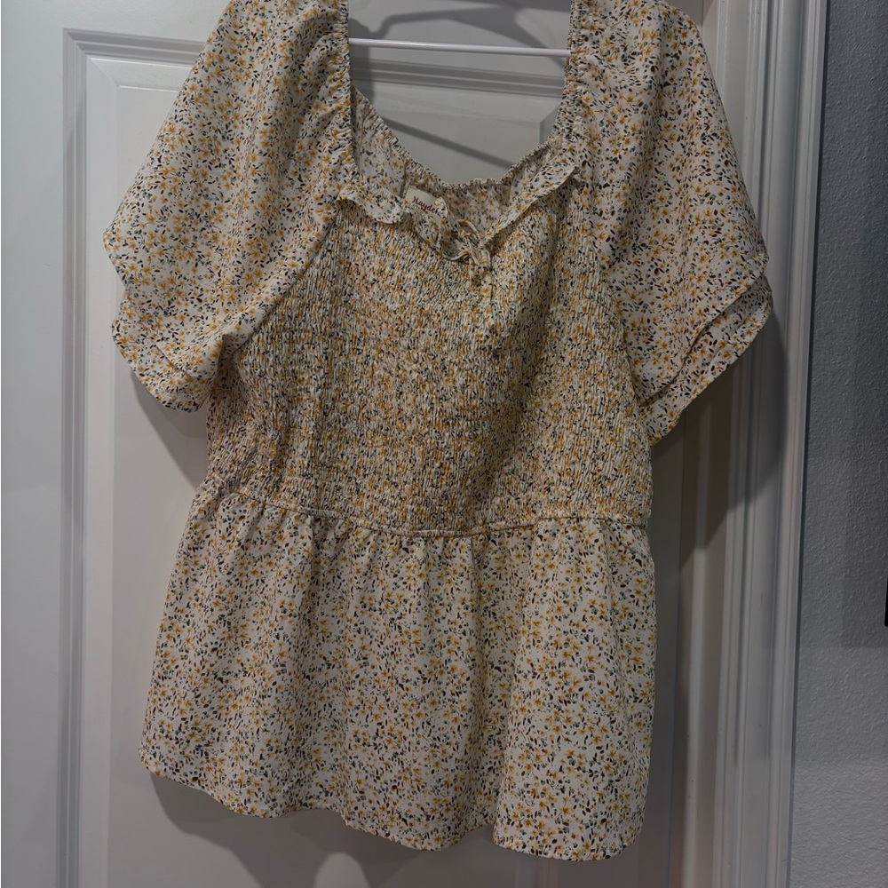 Hayden Cream and Yellow Floral Top